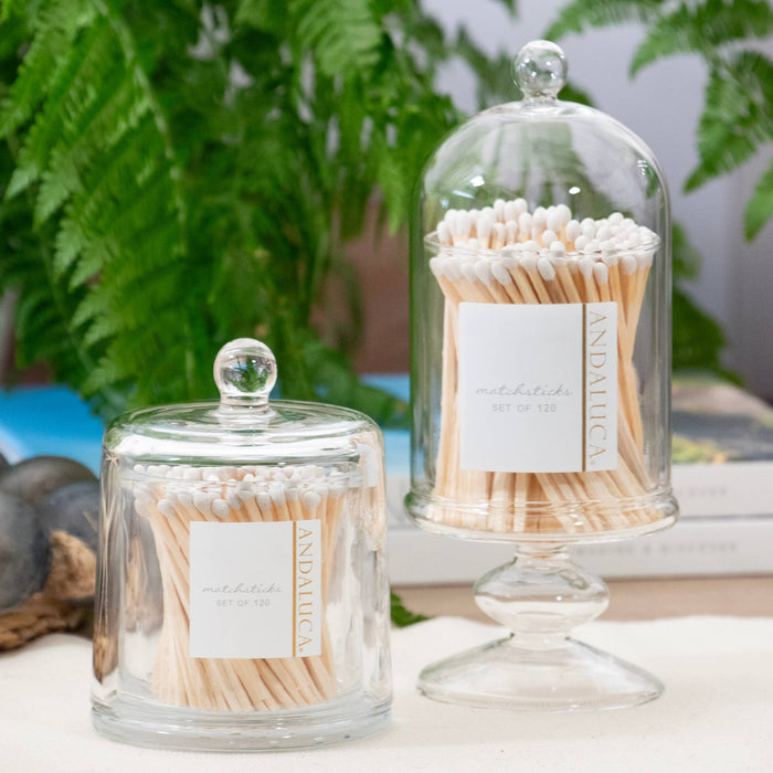 Pedestal Cloche with Matches