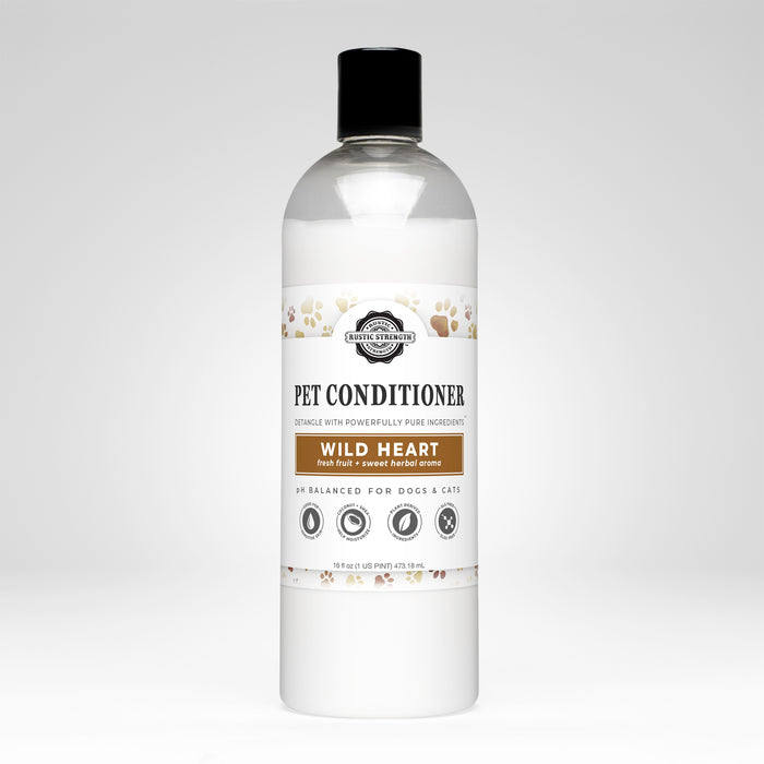 Rustic Strength, Pet Conditioner, 16oz, Plastic with Flip Top Cap, Wild Heart