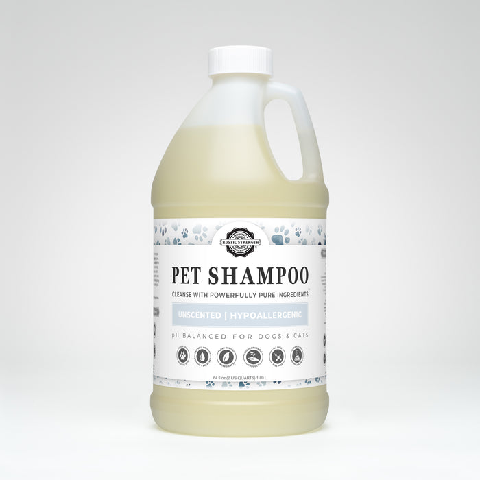 Rustic Strength, Pet Shampoo, Half Gallon, Plastic Jug, Unscented