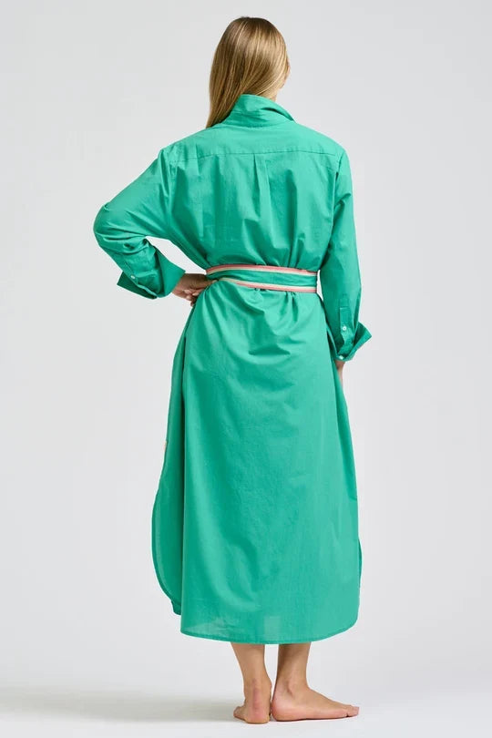 PIA LONGLINE SHIRT | Marine Green - Darling & Domain