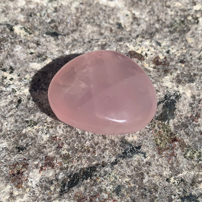 Polished Rose Quartz Mini Palmstone