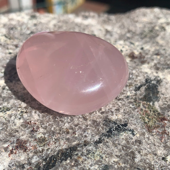 Polished Rose Quartz Mini Palmstone