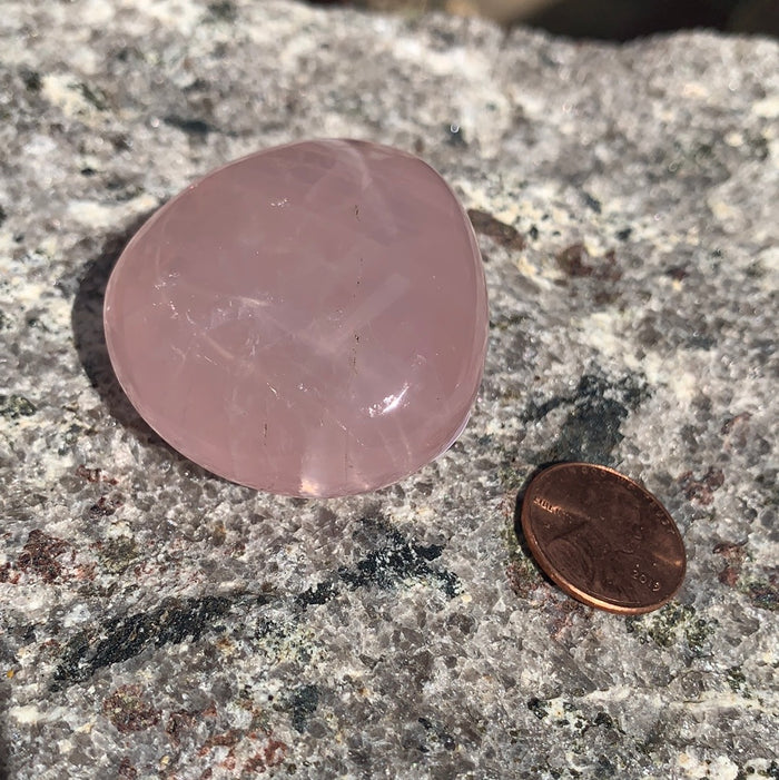 Polished Rose Quartz Mini Palmstone