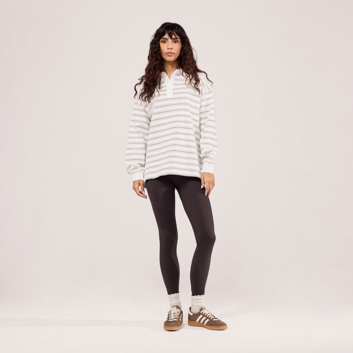 Polo Top - Stone Stripe