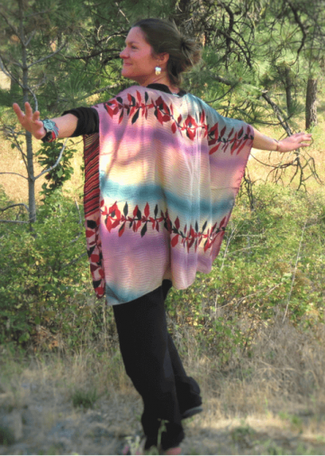 Poncho Shawl Silk