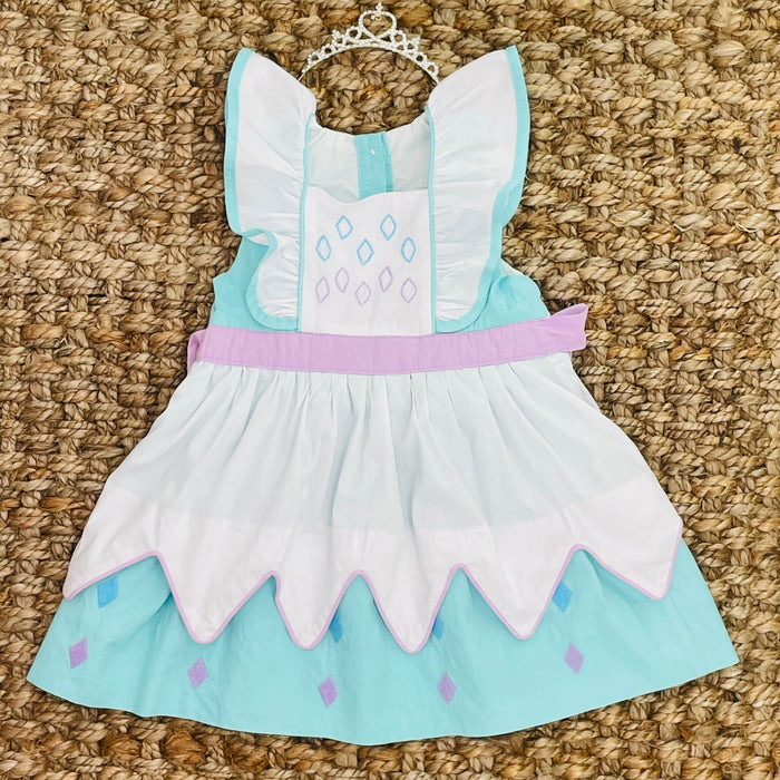 Princess Dress - Elsa frozen inspired - Hand Embroidered