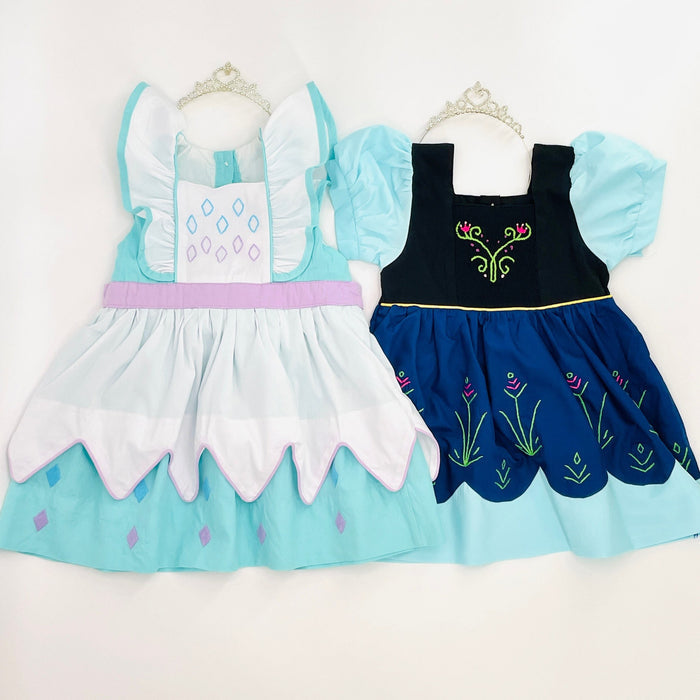 Princess Dress - Elsa frozen inspired - Hand Embroidered