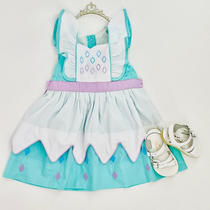 Princess Dress - Elsa frozen inspired - Hand Embroidered