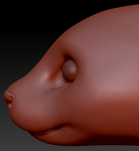 Realistic Asian Small-clawed Otter Head Base