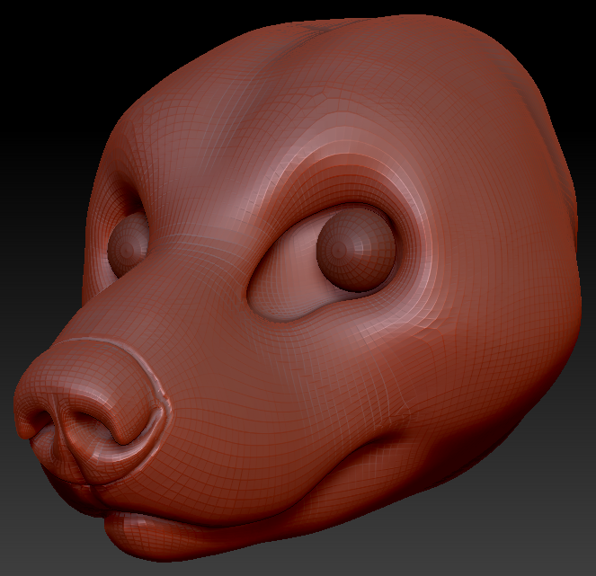 Realistic Black Bear Head Base