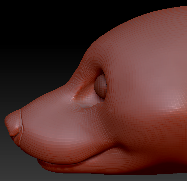 Realistic Black Bear Head Base