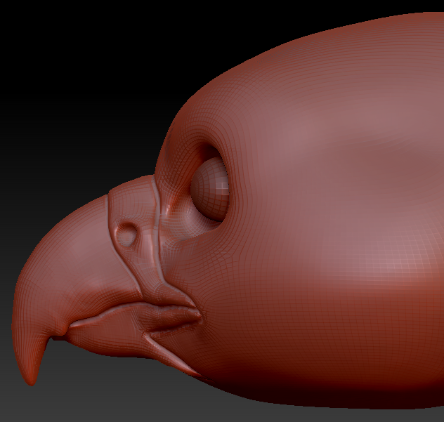 Realistic Falcon Head Base