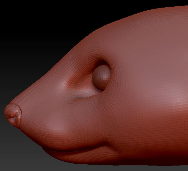 Realistic Ferret Head Base