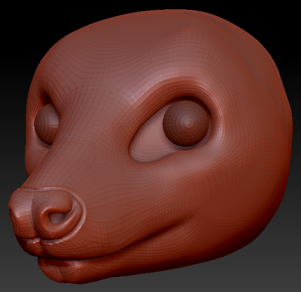 Realistic Fruit Bat Head Base