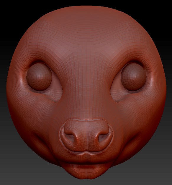 Realistic Fruit Bat Head Base