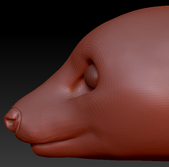 Realistic Fruit Bat Head Base