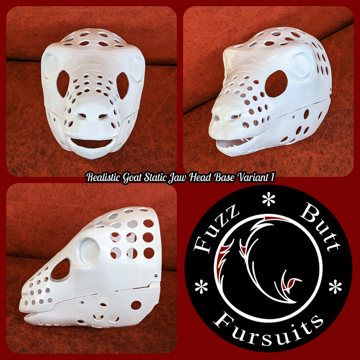 Realistic Goat/Sheep Static Jaw Head Base Variant 1