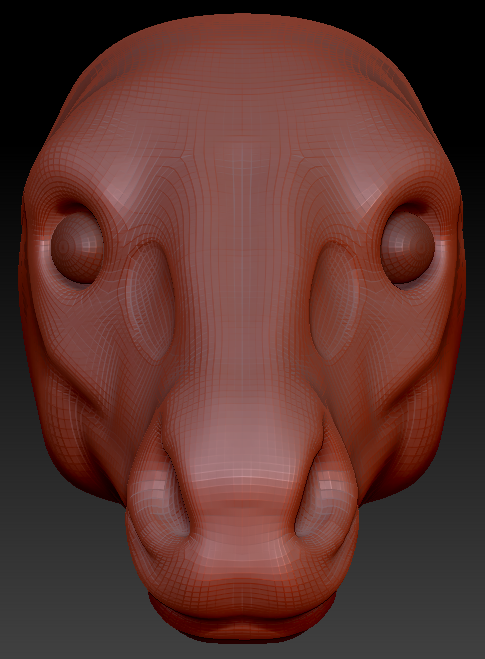 Realistic Horse Head Base Variant 1