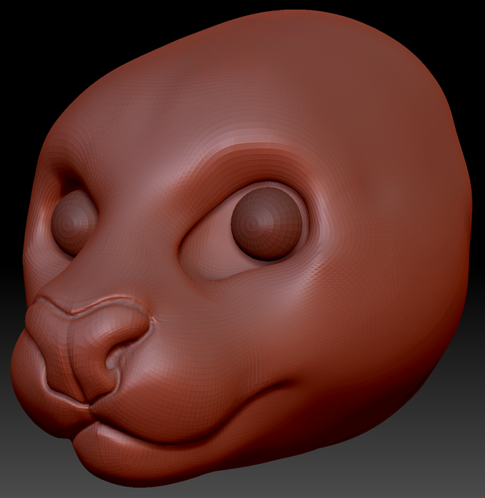 Realistic Ocelot Head Base