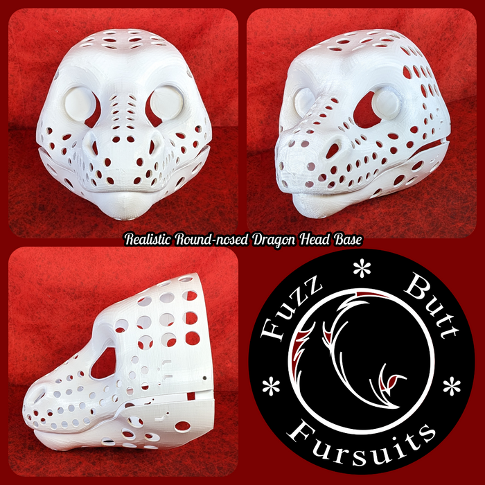Realistic Round-nosed Dragon Head Base