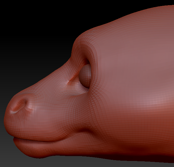 Realistic Round-nosed Dragon Head Base