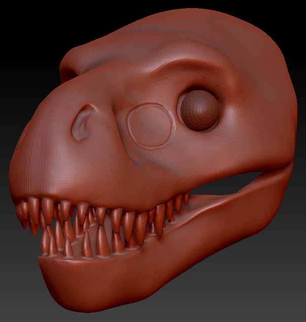 Realistic T-Rex Head Base