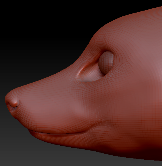 Realistic Wolf Head Base