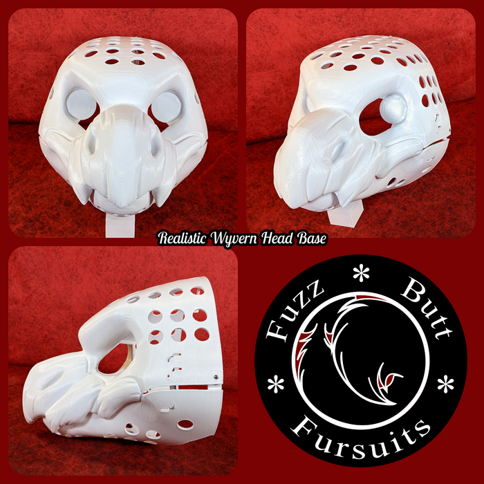 Realistic Wyvern Head Base