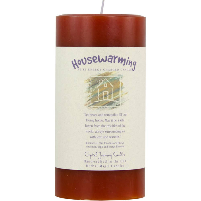 Reiki Herbal Pillar Candle House Warming 3"X 6" (Each)