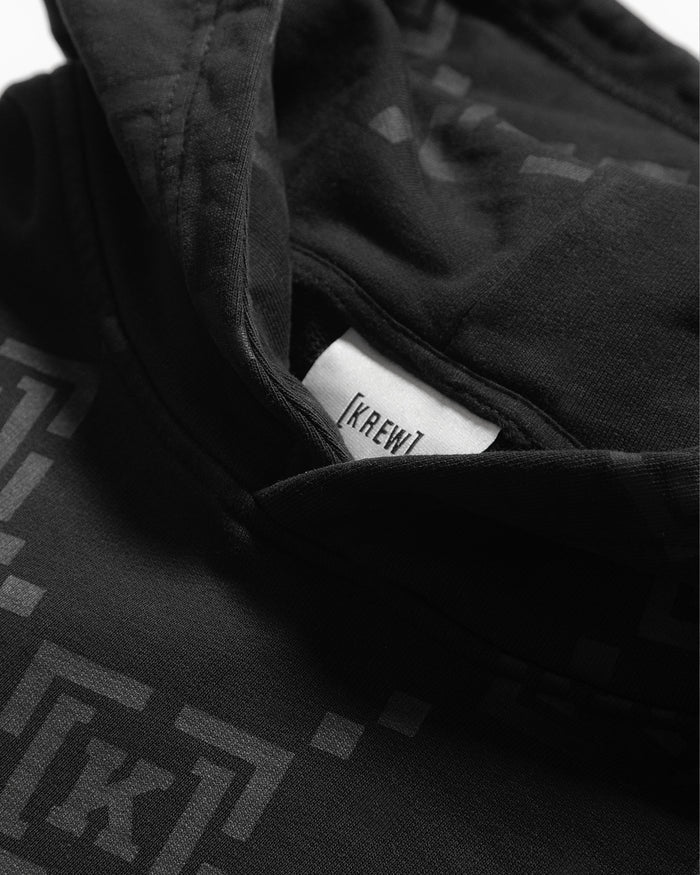 REPEAT HOODIE - WASHED BLACK | DETAIL