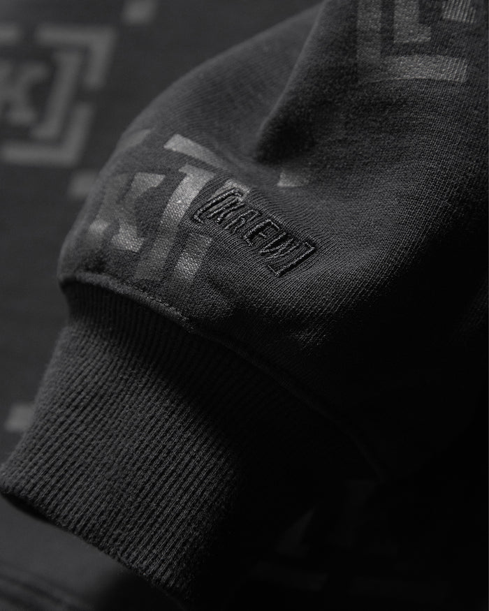 REPEAT HOODIE - WASHED BLACK | DETAIL