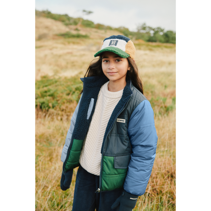 Liewood - Reversible Jacket - Franka - Classic Navy Multi Mix - Lifestyle Cut 2