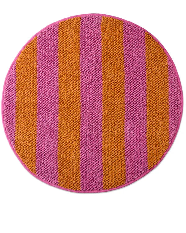ROUND BATH MAT in Fun Times Stripe from the amazing range of Kip & Co