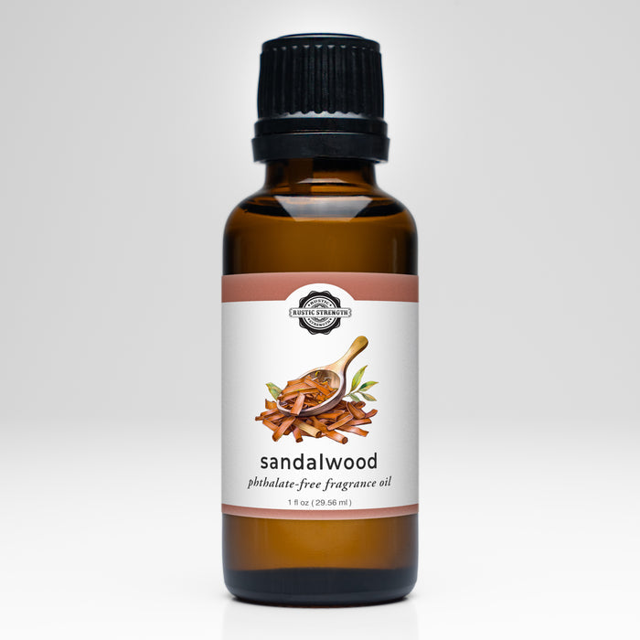 Rustic Strength - Phthalate-Free Fragrance Oil | 1oz Amber Glass Vial | Sandalwood