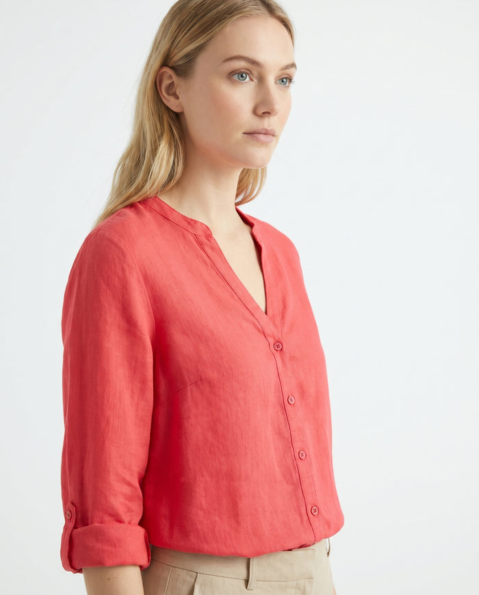 sarah-linen-tunic-blouse-watermelon-red-3