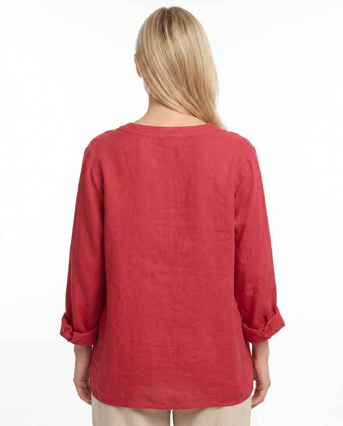 sarah-linen-tunic-blouse-watermelon-red-4