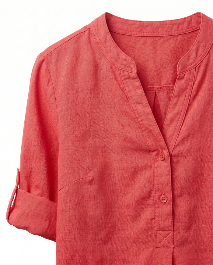 sarah-linen-tunic-blouse-watermelon-red-6