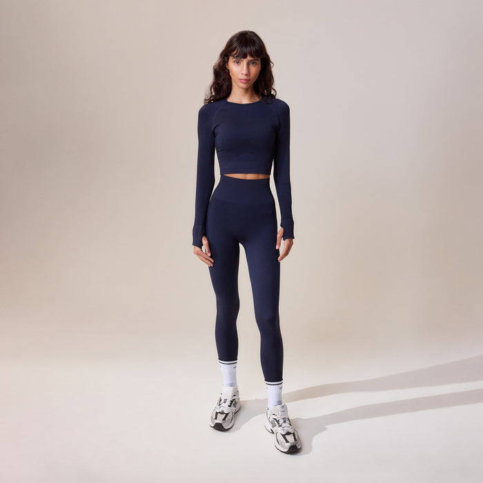 Sculpt Seamless Long Sleeve Top - Deep Navy