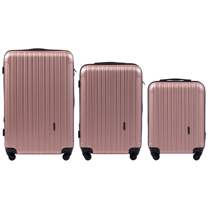 ZESTAW 3 WALIZEK WINGS FLAMINGO ROSE GOLD FLAMINGO COLLECTION