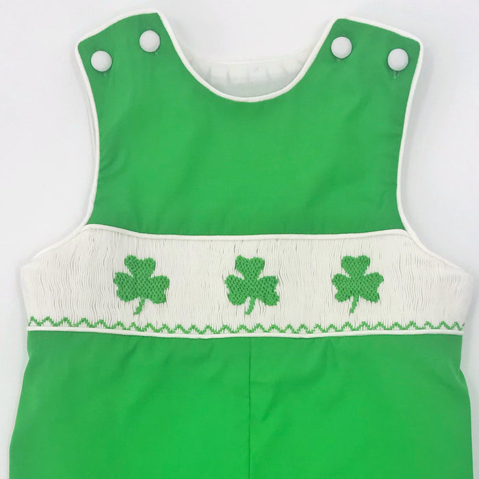 Shamrock Smocked shortall - St. Patrick's Day Jon Jon