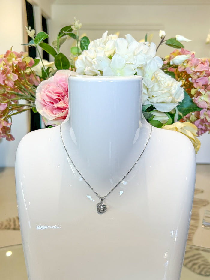 Silver Double Circle Necklace