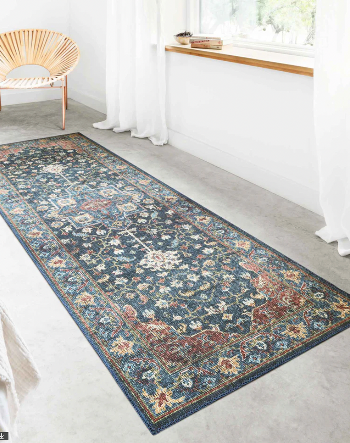 Skye Denim/Brick Rug