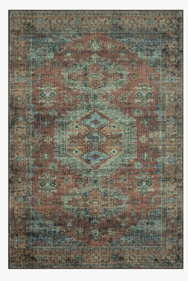Skye Terracotta/Sky Rug