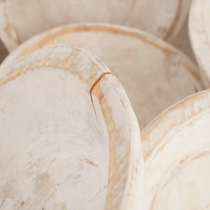 Small White Dough Bowls