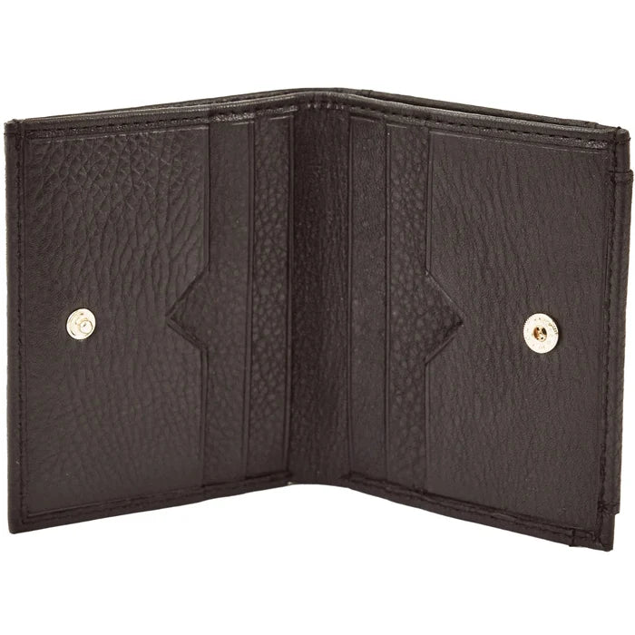 Mały portfel damski  WINGS ze skóry naturalnej Black LEATHER COLLECTION