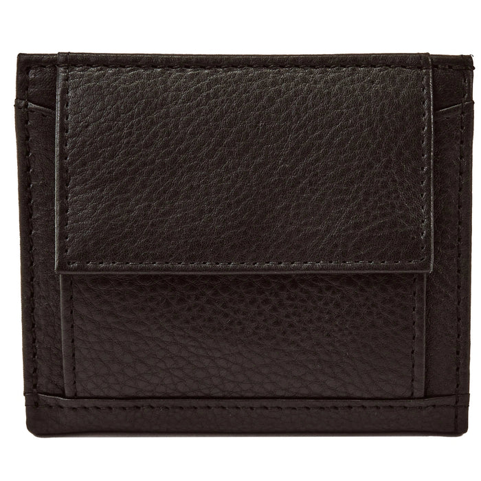 Mały portfel damski  WINGS ze skóry naturalnej Black LEATHER COLLECTION