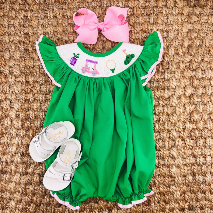 Smocked Golf Bubble Romper