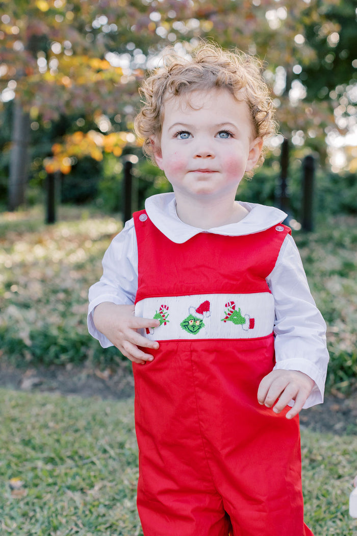 Smocked Grinch Christmas Longall