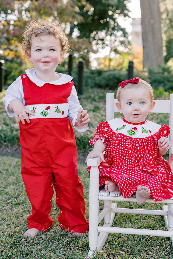 Smocked Grinch Christmas Longall