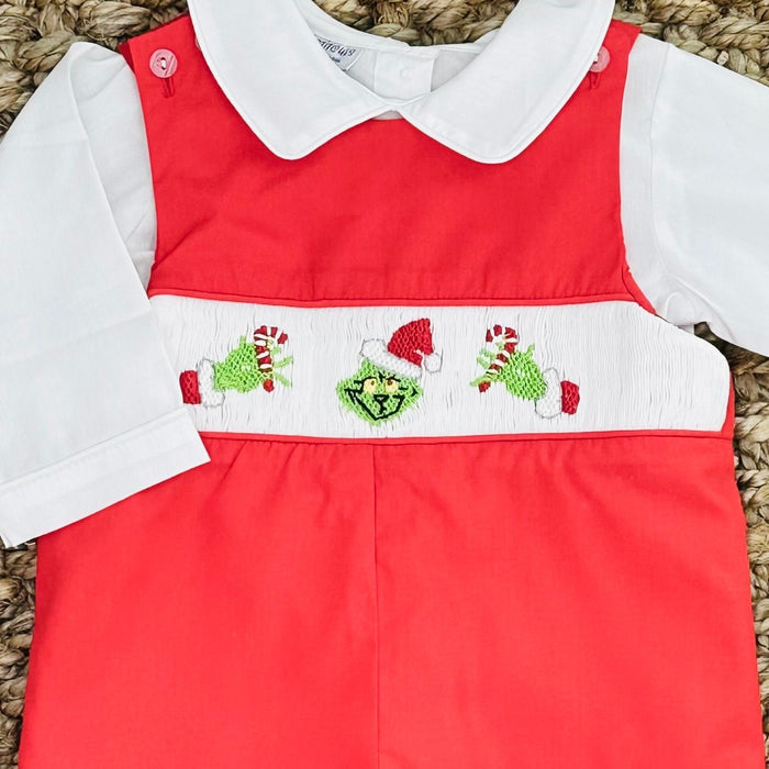 Smocked Grinch Christmas Longall